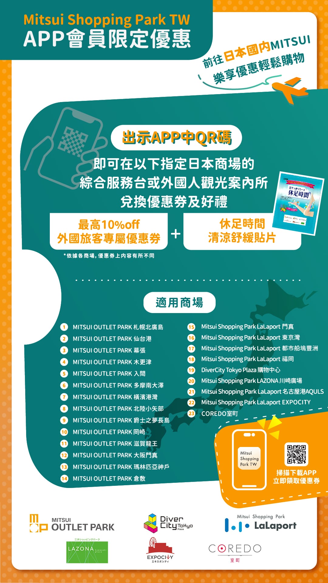 APP會員限定|日本MITSUI商場優惠